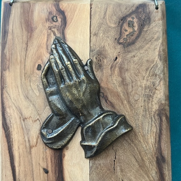 Vintage Pax Vobis and Praying Hands on Wood - Picture 5 of 16